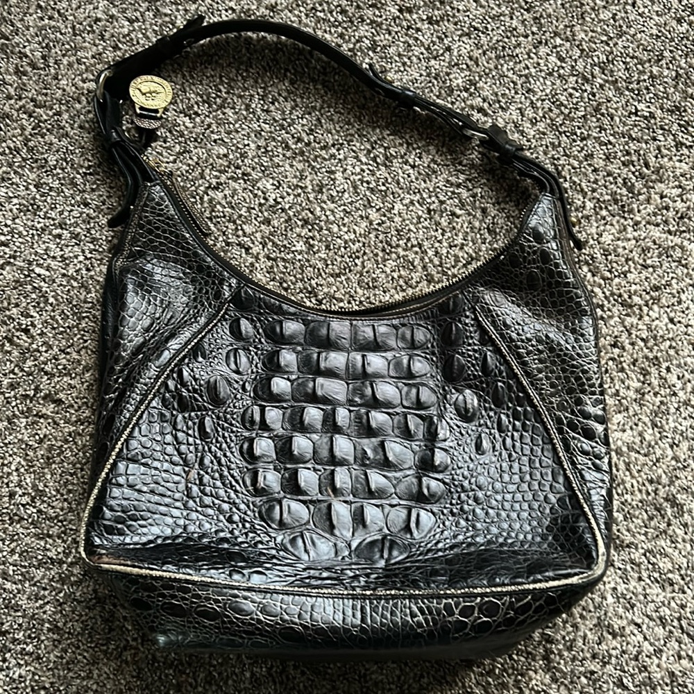 Brahmin python leather shoulder purse